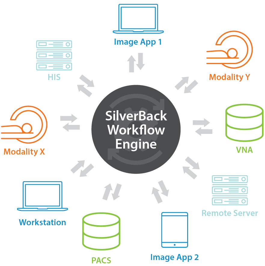 SilverBack Medical Imaging Workflow Engine - Data Translation and Transformation Diagram
